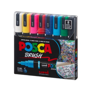 Posca Paint Marker Set PC-5BR 8 Medium Brush Colors