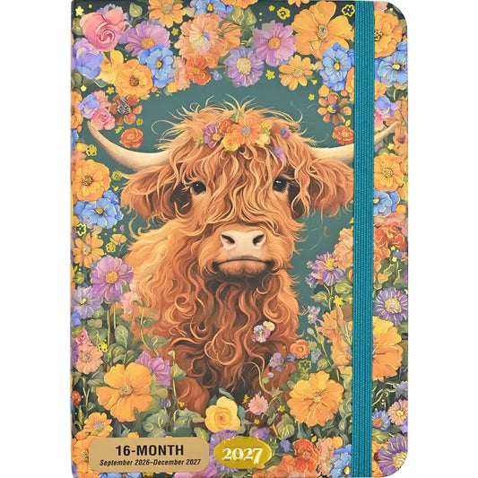 2027 Highland Cow Weekly Planner