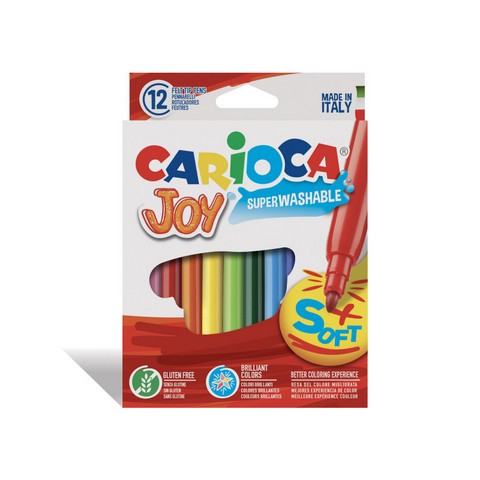 Carioca Joy Fine Tip Felt Pens - 12 PCS