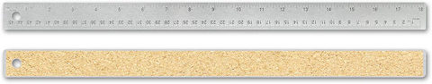 Alumicolor® Stainless Steel 18" Cork Backed Ruler