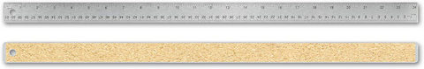 Alumicolor® Stainless Steel 24" Cork Backed Ruler