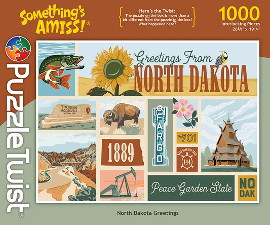 North Dakota Greetings: 1,000 Piece Puzzle