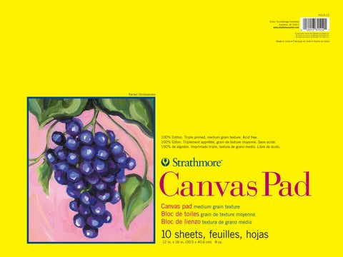 Strathmore 12"x16" 300 Series Canvas Pad 10sh