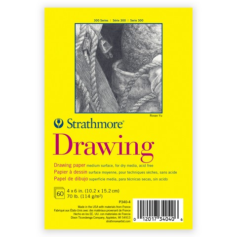 Strathmore 300 Series Drawing Pad 4x6 60 Sheets Tapebound
