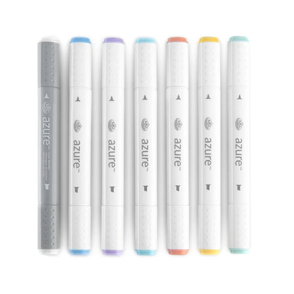Royal & Langnickel Azure Dual-Tip Alcohol Markers 7PC PASTEL COLOR SET