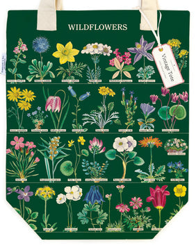 Cavallini Vintage Tote Bag Wildflowers 2