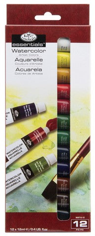 ESSENTIALS ARTIST PAINT 12ML WATERCOLOR 12 COLOR PACK