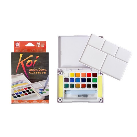 Koi Watercolor 18 Color Pocket Set
