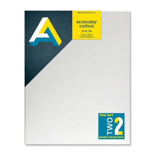 Economy Cotton Canvas 11x14 2 Pack 5/8in Profile