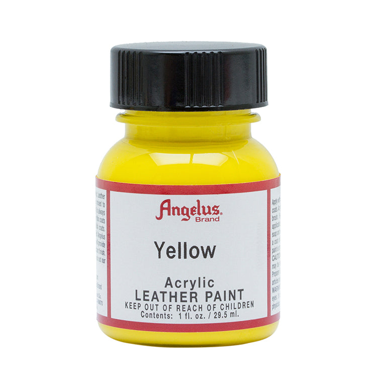 Angelus Leather Paint Yellow 1oz Bottle