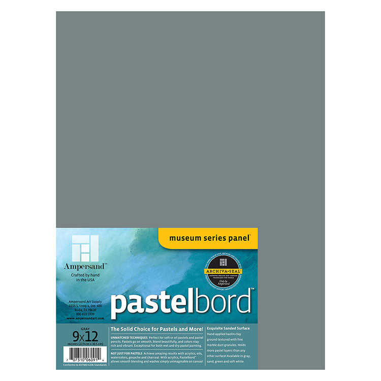 Ampersand Pastelbord Panel 9x12 Gray