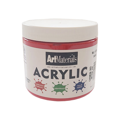 Art Materials Acrylic 16oz Cadmium Red Medium Hue