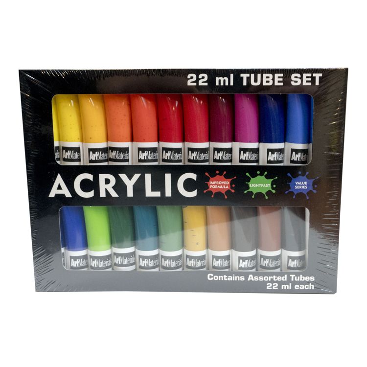 Art Materials Acrylics 22ml 48 Tube Set