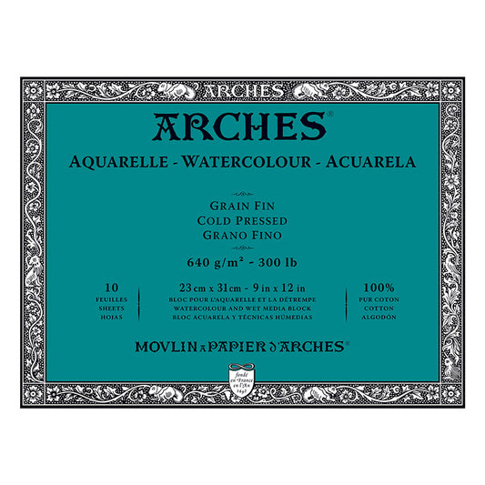 Arches Watercolor Block Cold Press 300lb 9x12