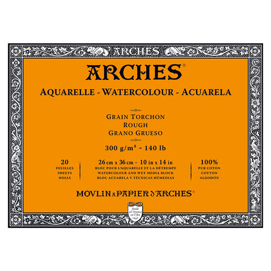 Arches Watercolor Block Rough 140lb 10x14