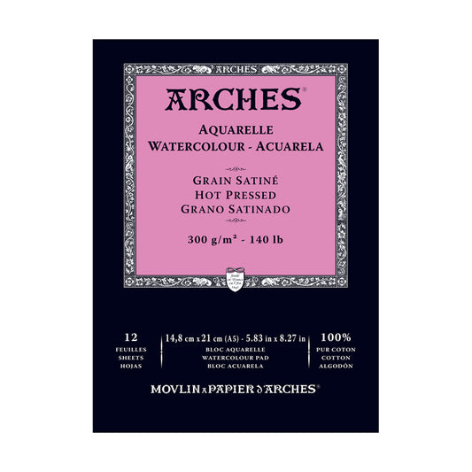 Arches Watercolor Block Hot Press 140lb 9x12