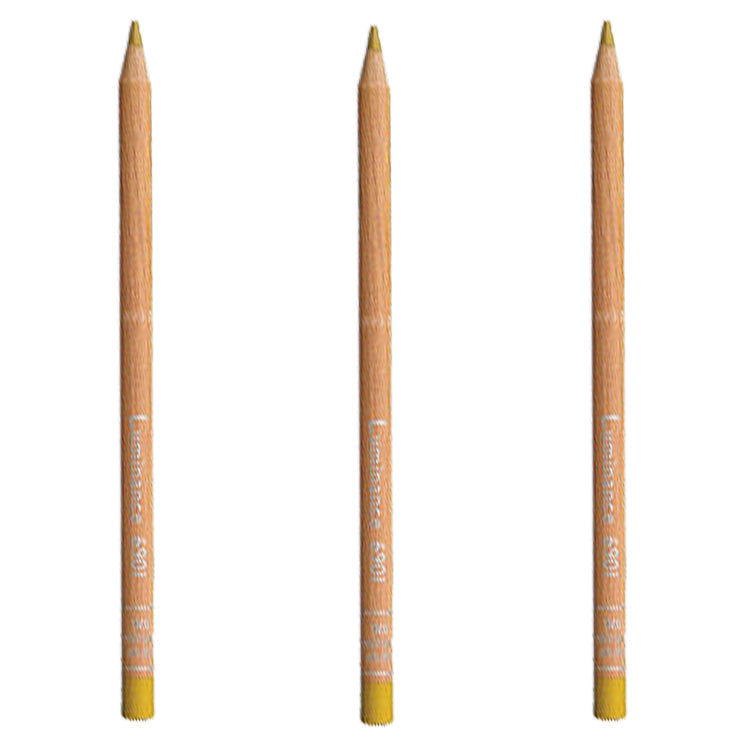 Caran d'Ache Luminance Pencil Green Ochre Box of 3