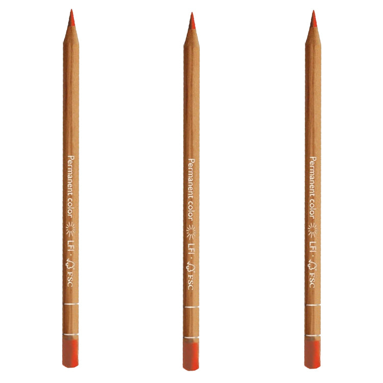 Caran d'Ache Luminance Pencil Scarlet Box of 3
