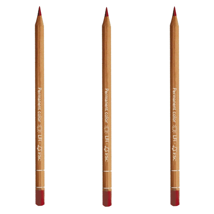 Caran d'Ache Luminance Pencil Alizarin Crimson Hue Box of 3