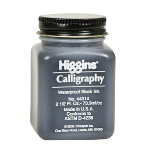 Higgins Waterproof Black Calligraphy Ink 2.5oz