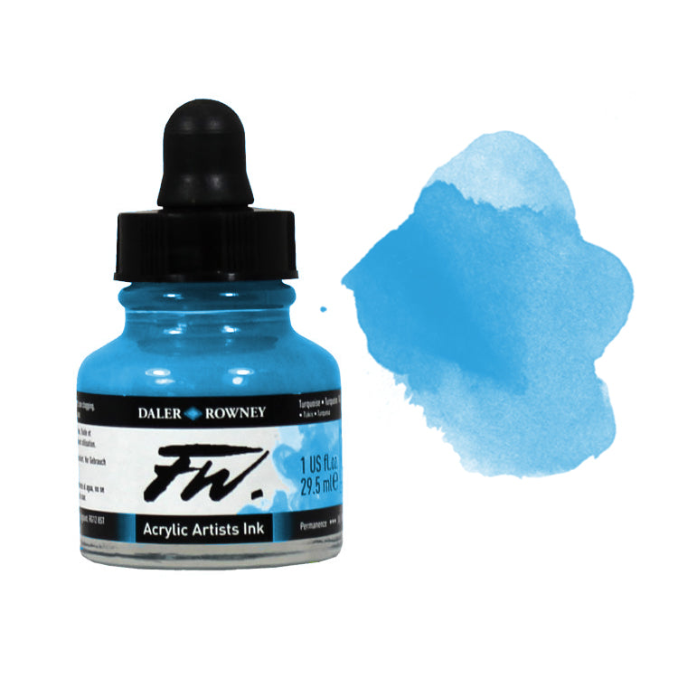 Daler Rowney FW Acrylic Ink 1oz Process Cyan