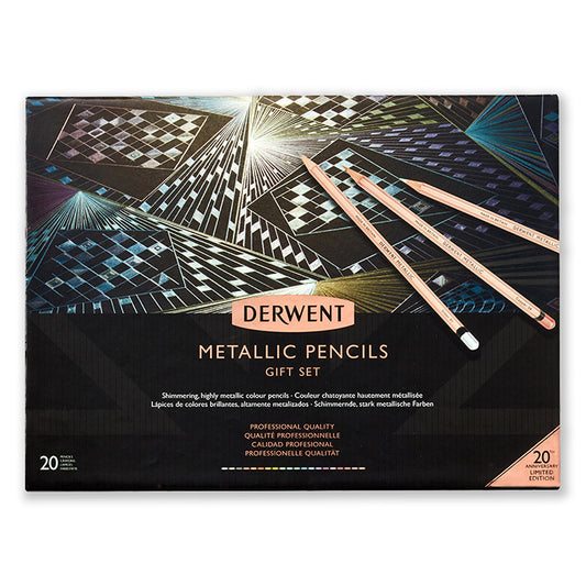Derwent Metallic 20th Anniversary 20 Pencil Tin Set