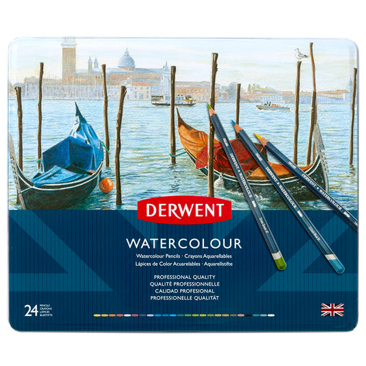 Derwent Watercolor Pencil 24 Color Set Tin
