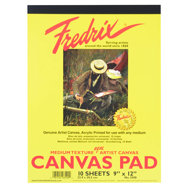 Fredrix® White 9"x12" Canvas Pad