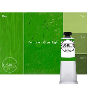 Gamblin Artist Oil Color 37ml Permanent Green Light