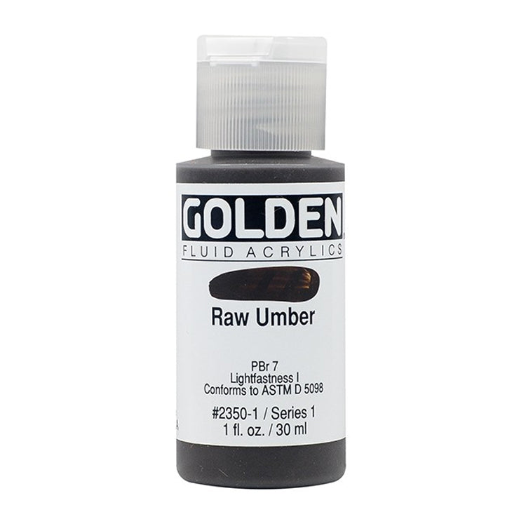 Golden Fluid Acrylic Burnt Umber Light 1oz ⚠️