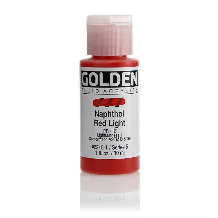 Golden Fluid Acrylic Naphthol Red Light 1oz