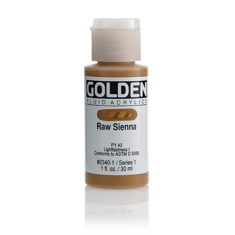 Golden Fluid Acrylic Raw Sienna 1oz ⚠️