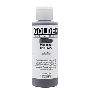 Golden Fluid Acrylic Iridescent Micaceous Iron Oxide 4oz ⚠️