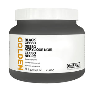 Golden Black Gesso Ground 32oz ⚠️