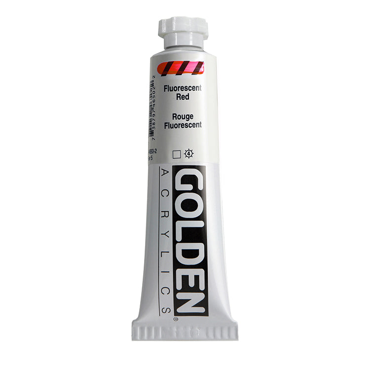 Golden Heavy Body Acrylic Fluorescent Red 2oz ⚠️