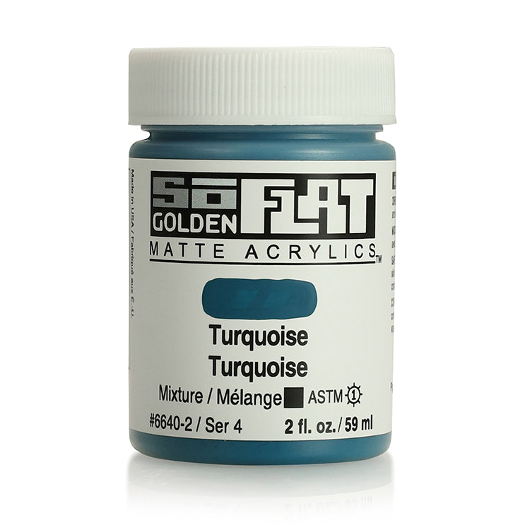 Golden SoFlat Matte Acrylic 2oz Turquoise S4