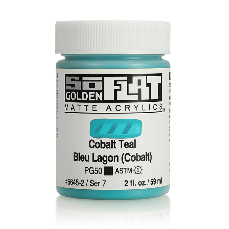 Golden SoFlat Matte Acrylic 2oz Cobalt Teal S7 ⚠️