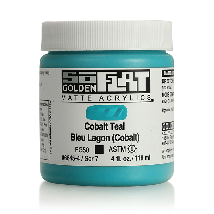 Golden SoFlat Matte Acrylic 4oz Cobalt Teal S7 ⚠️