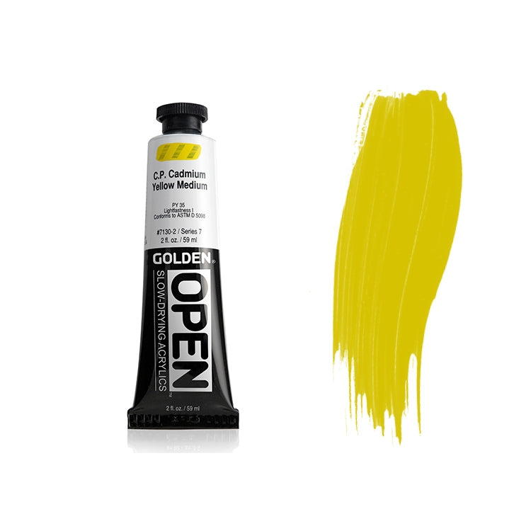 Golden Open Acrylic Cadmium Yellow Medium 2oz ⚠️