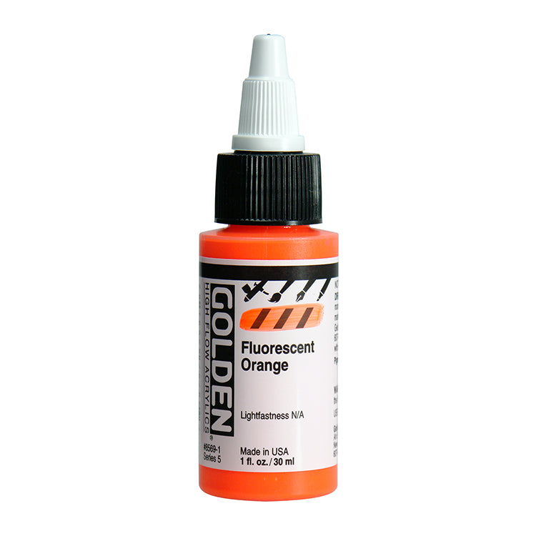Golden High Flow Acrylic Fluorescent Orange 1oz ⚠️