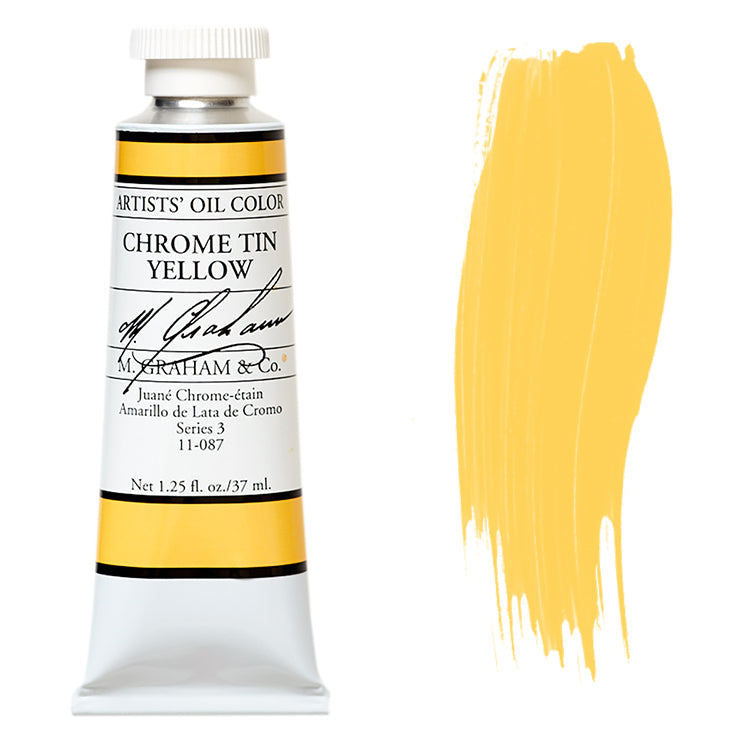 M. Graham Artist Oil Color Chrome Tin Yellow 1.25oz