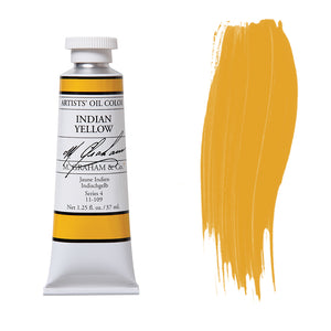 M. Graham Artist Oil Color Indian Yellow 1.25oz