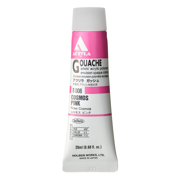 Holbein Acrylic Gouache 20ml Cosmos Pink