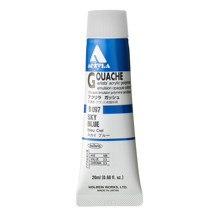 Holbein Acrylic Gouache 20ml Sky Blue