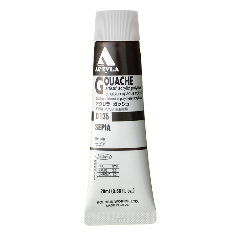 Holbein Acrylic Gouache 20ml Sepia