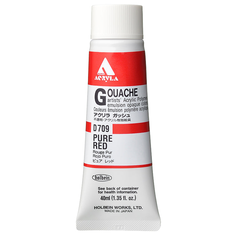 Holbein Acrylic Gouache 40ml Pure Red