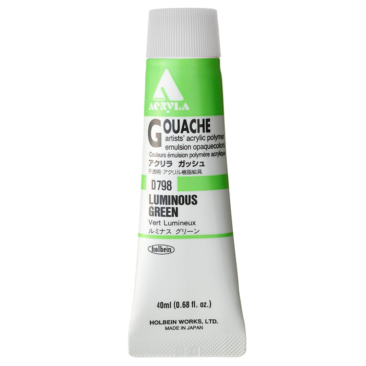 Holbein Acrylic Gouache 40ml Luminous Green