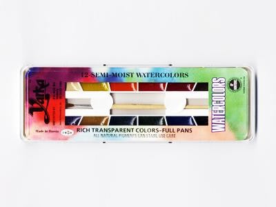 Richeson Semi Moist Watercolors 12 Color Set