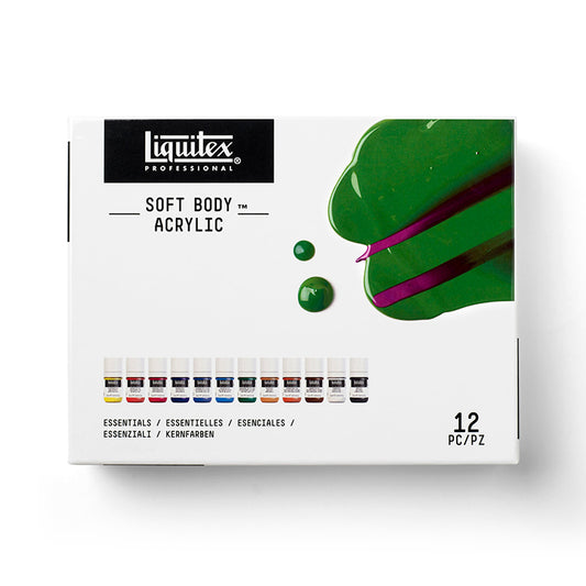 Liquitex Soft Body Acrylic Essentials Set of 12 22ml Tubes