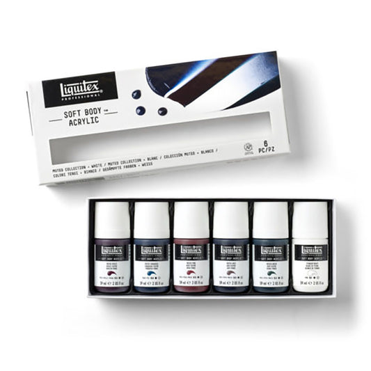 Liquitex Soft Body Acrylic Muted Collection Set of 6 59ml Tubes